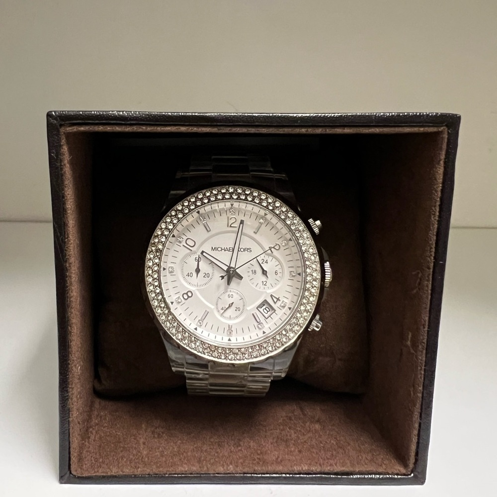 Women’s Michael kors clear strap watch